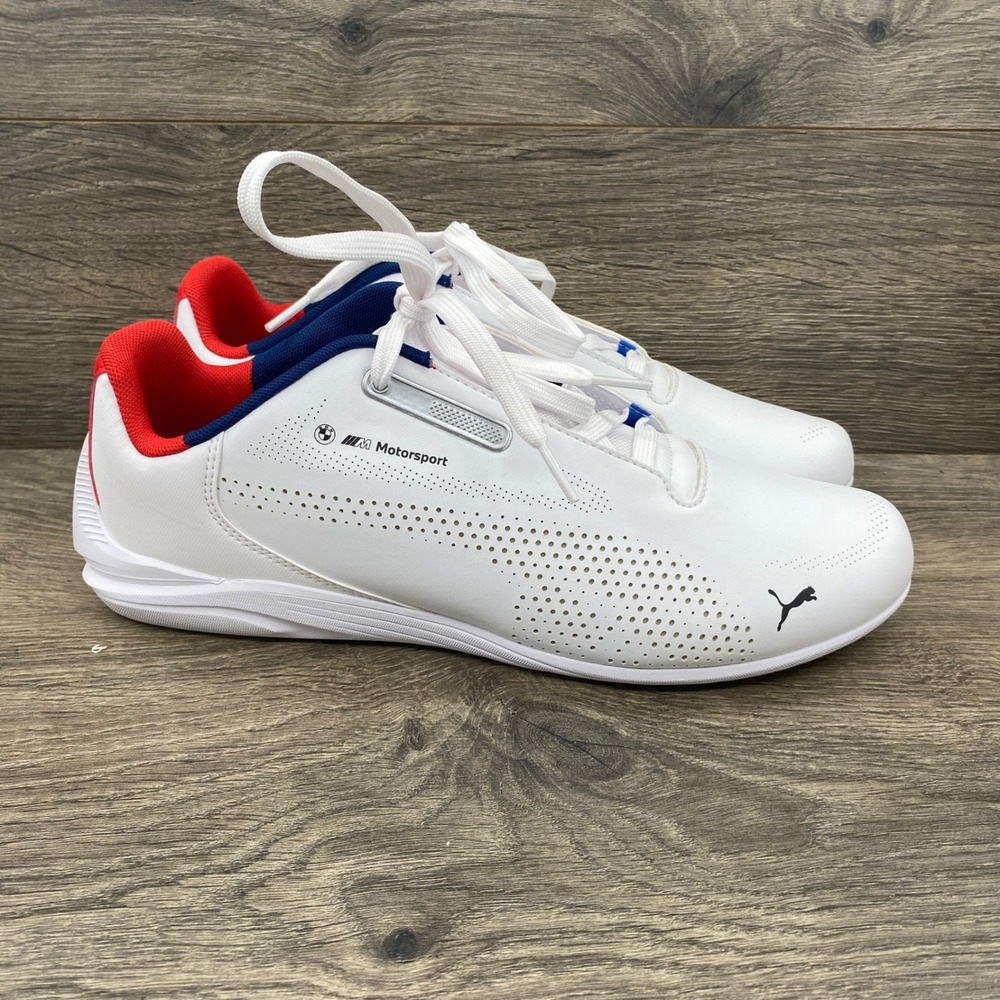 Puma BMW M Motorsport Drift Cat Decima Men Size 10 White Racing Shoes 308359-04